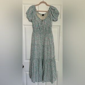 J. Crew Floral Print Midi Dress